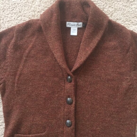 Alpaca Cardigan Auburn Size M - Picture 2 of 9